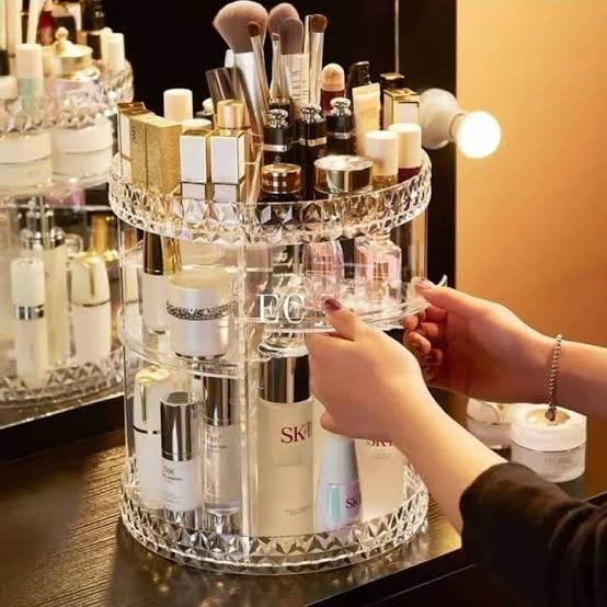 360 Rotating Diamond Makeup Cosmetic Organizer