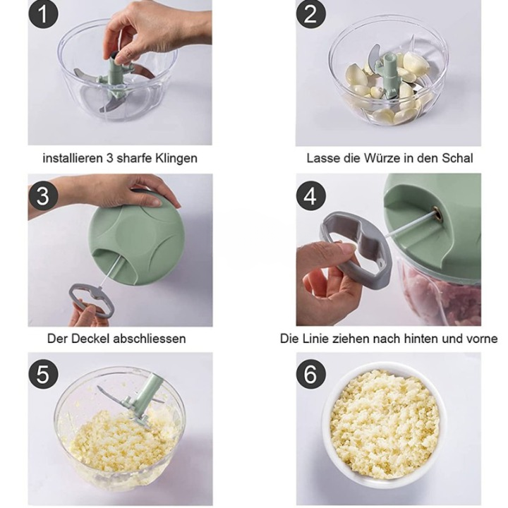 3 Blade Manual Vegetable Speedy Chopper