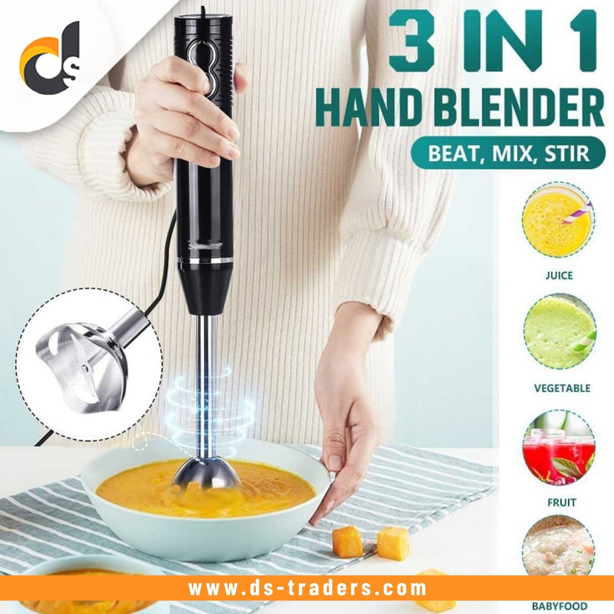 3 In 1 Hand Blender Electric