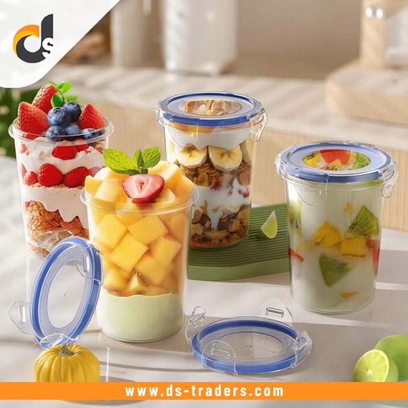 2 Pcs Airtight Food Jar 1000ml