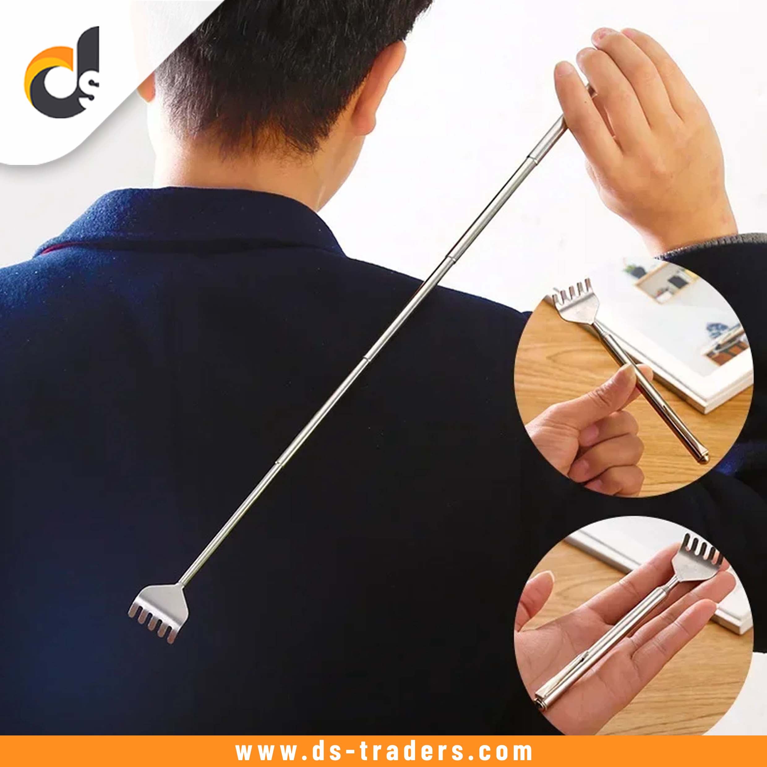 1Pc Steel Adjustable Back Scratcher