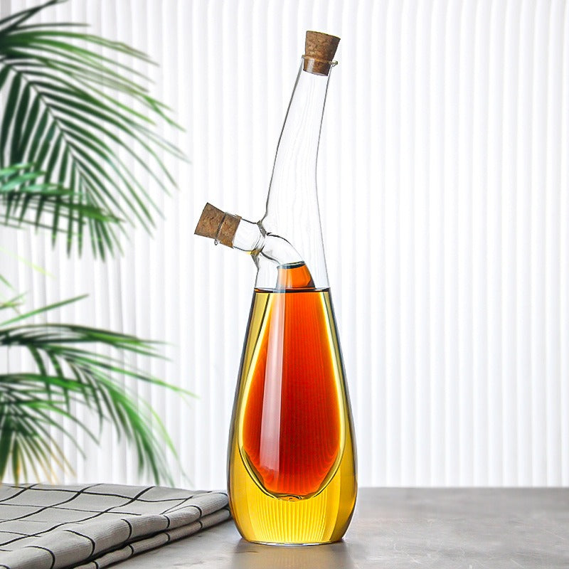 2-in-1 Double Layer Glass Oil Bottle