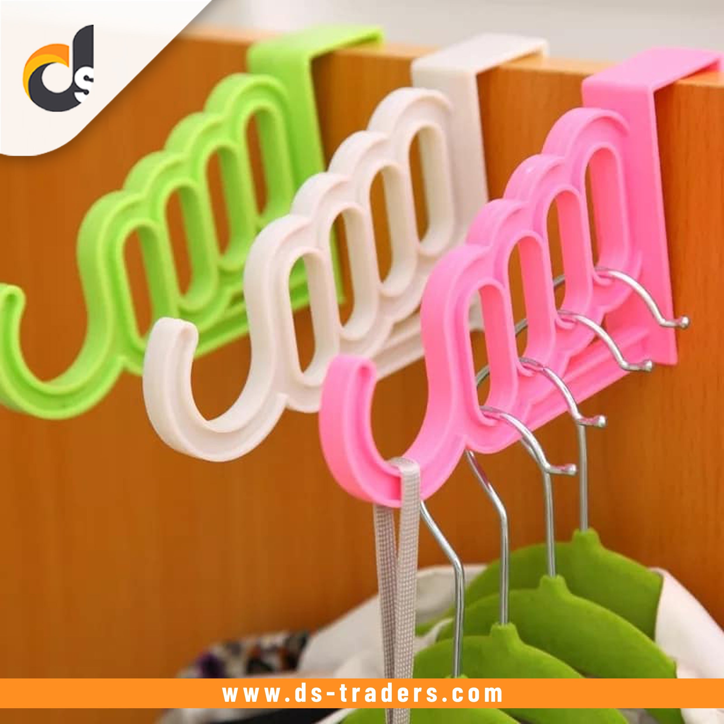 5 Hole Plastic Organizer Door Hooks