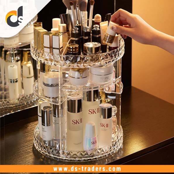 360 Rotating Diamond Makeup Cosmetic Organizer