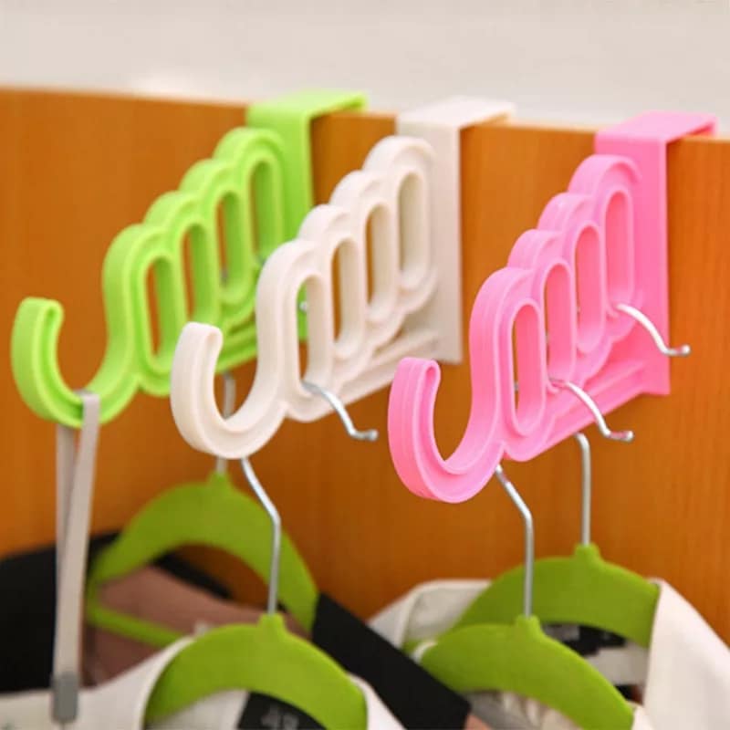5 Hole Plastic Organizer Door Hooks